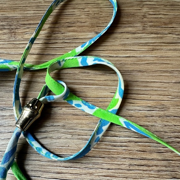 Lilly Pulitzer Maisy Top, Limeade Biggest Fan print, Women's S, silk tank top - Picture 7 of 8